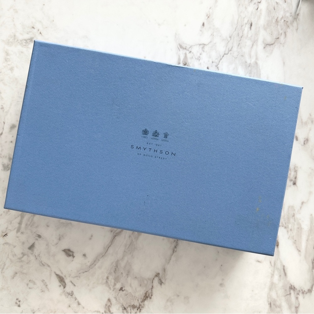 SMYTHSON Marshall Travel Wallet in Panama Blue - Picture 13 of 14